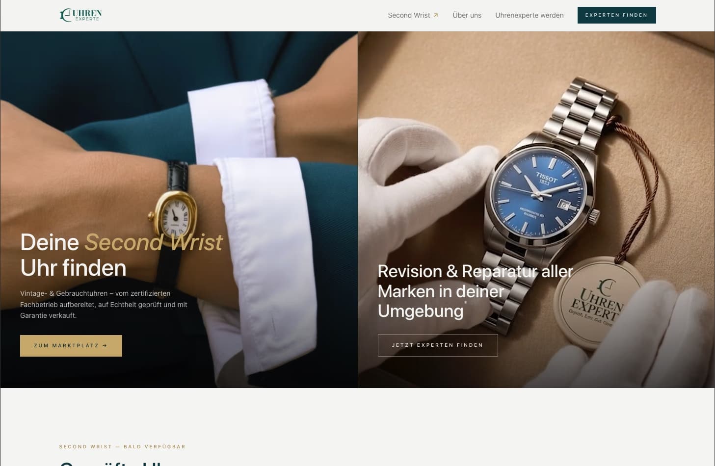 Startseite von Dieuhrenexperten.com