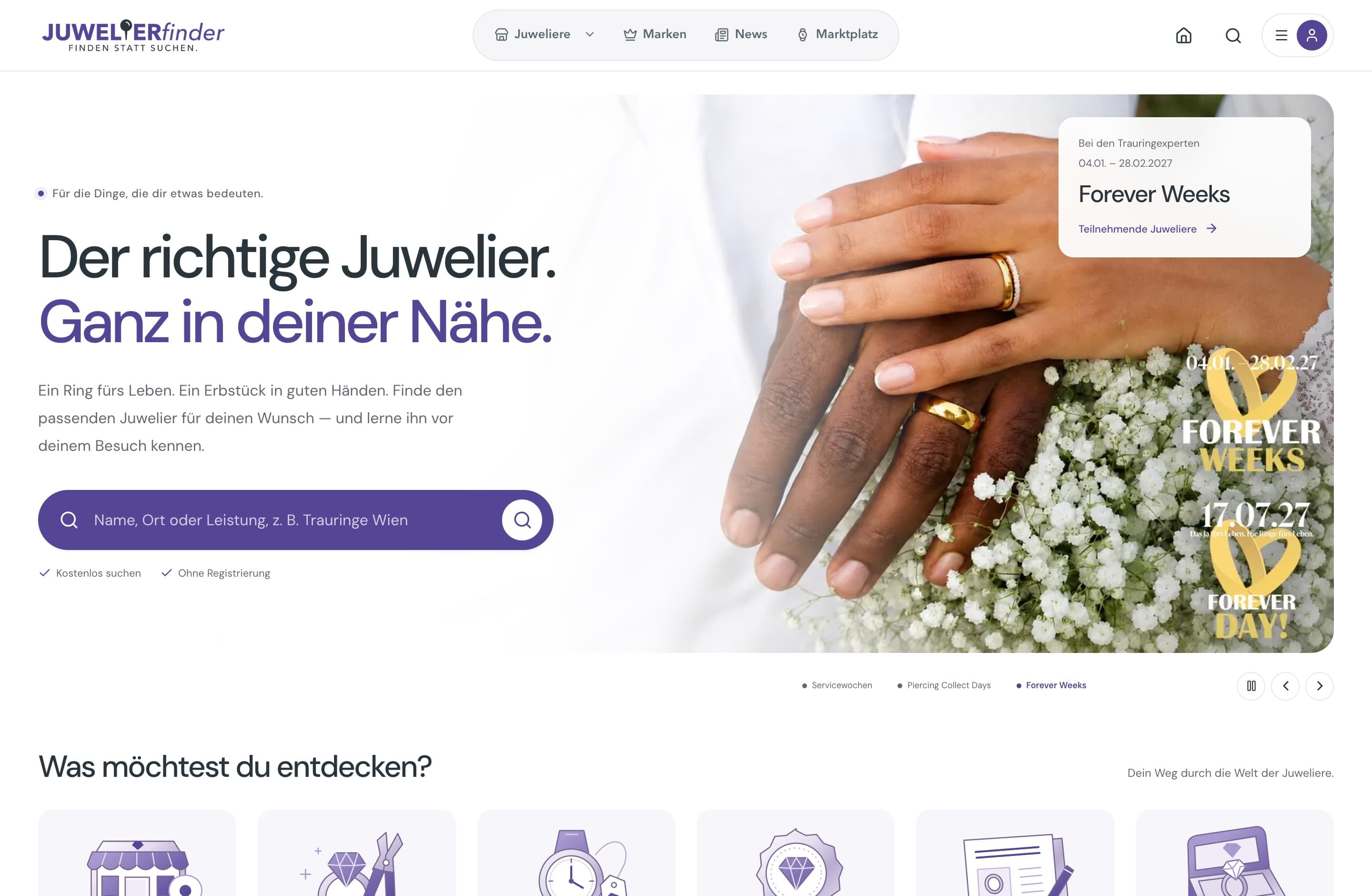 Startseite von Juwelierfinder.com